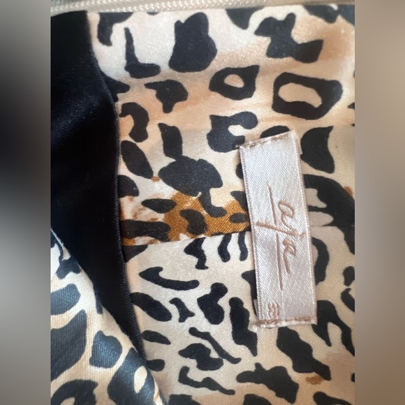 AJA Leopard print Pencil MIDI Skirt with Tie Front size 8 - Picture 9 of 9